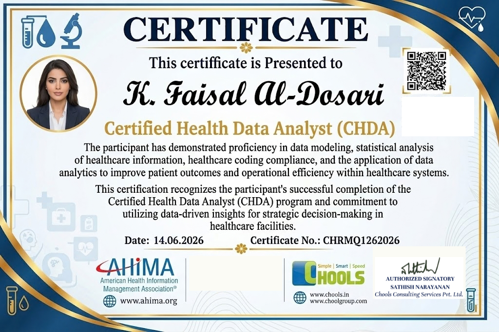 Healthcare and Pharma Program Certificate